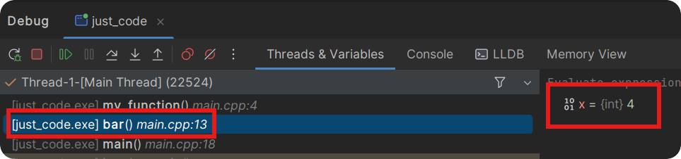 stepping back on the call stack